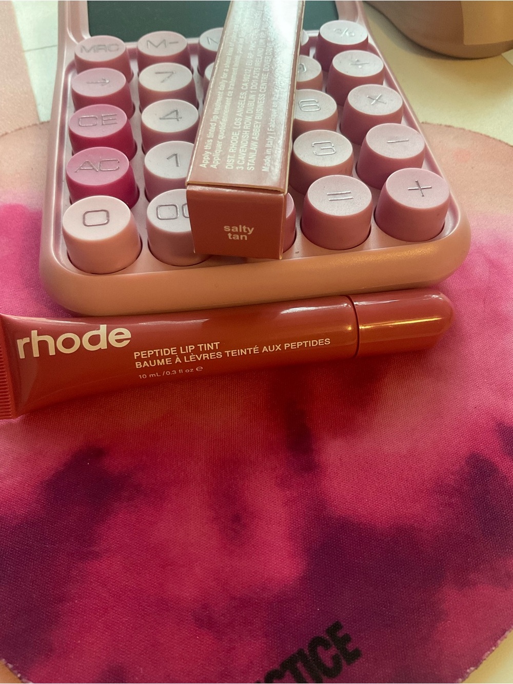 RHODE Peptide Lip Tint in Salty Tan - Pink and Tan